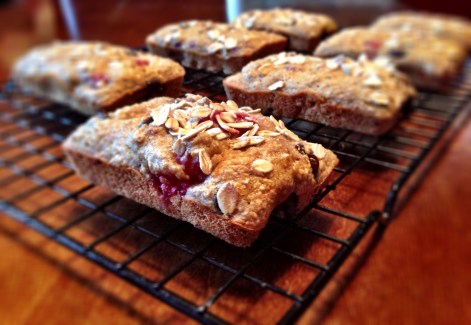 GF Banana Raspberry Chocolate Chip Bread