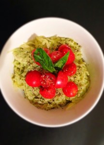 Avocado Pesto Spaghetti Squash