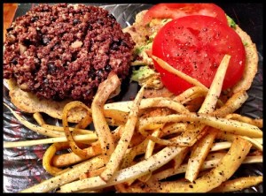 "Burger" and "Fries"