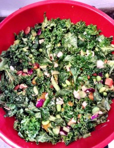 Light Asian Kale Salad w/Citrus Peanut Dressing