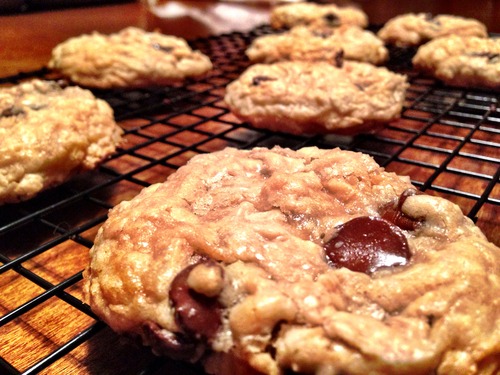 GF Coconut Oat Chocolate Chip Cookies