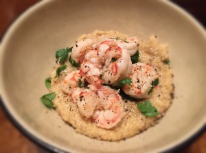 Cheesy Shrimp and "Grits"