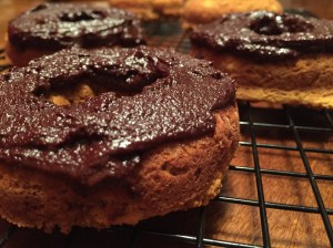 Paleo Pumpkin Donuts with Tempur Vegan Dark Chocolate Frosting