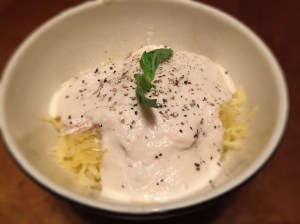 "Alfredo" Spaghetti Squash