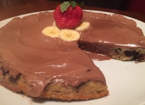 Banana (Chocolate Chip) Cake with Chocolate Ganache 