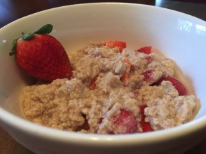 Strawberries and Cream Paleo "Oatmeal"