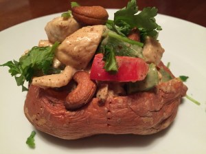 Thai Chicken Stuffed Sweet Potatoes 