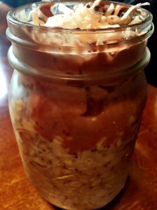 Cake Batter Overnight Oats with Chocolate Banana Ice Cream