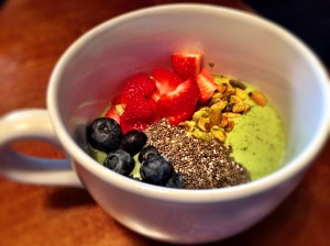 Banana Matcha Protein Smoothie Cup